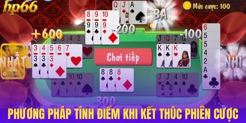 Phương pháp tính điểm khi kết thúc phiên cược