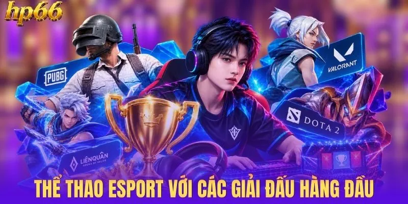Sảnh esport với các giải đấu hàng đầu